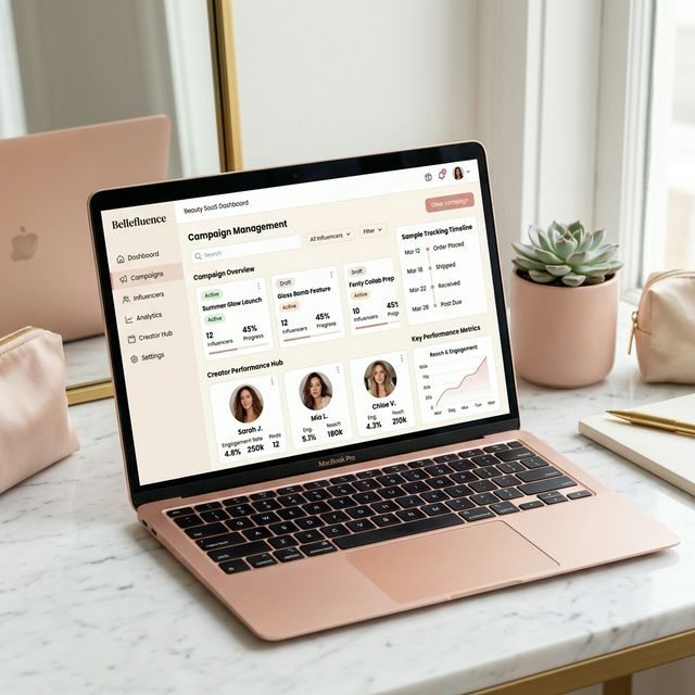 Campaign management dashboard for beauty brands